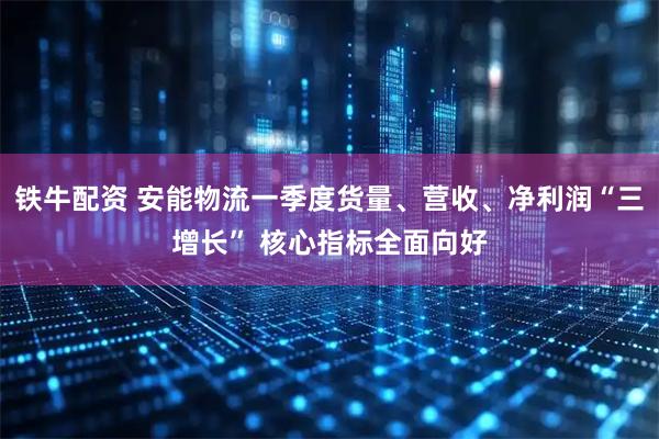 铁牛配资 安能物流一季度货量、营收、净利润“三增长” 核心指标全面向好