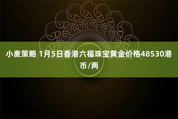 小麦策略 1月5日香港六福珠宝黄金价格48530港币/两